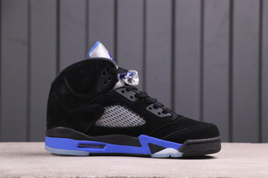 2021 Air Jordan 5 Black Blue Shoes